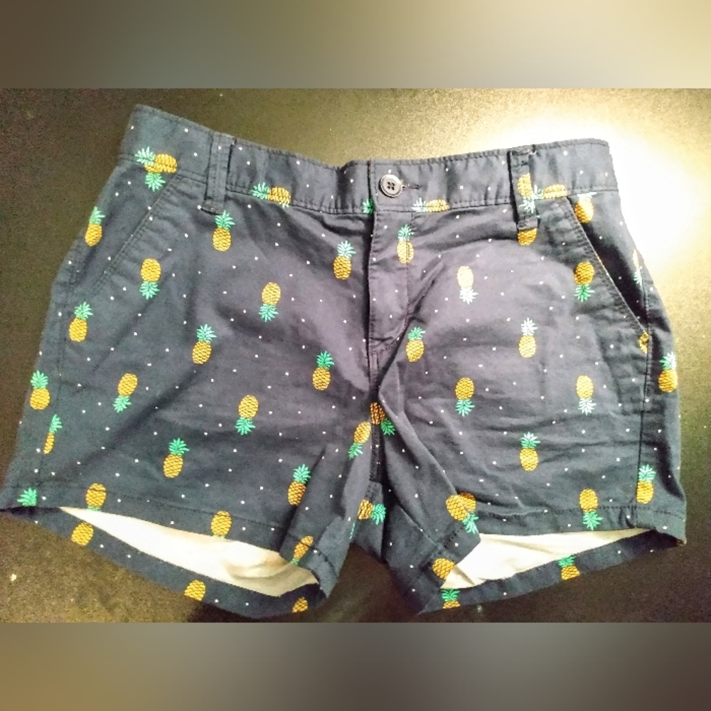 Old Navy Girl's Navy Blue Pineapple Shorts Size 16
